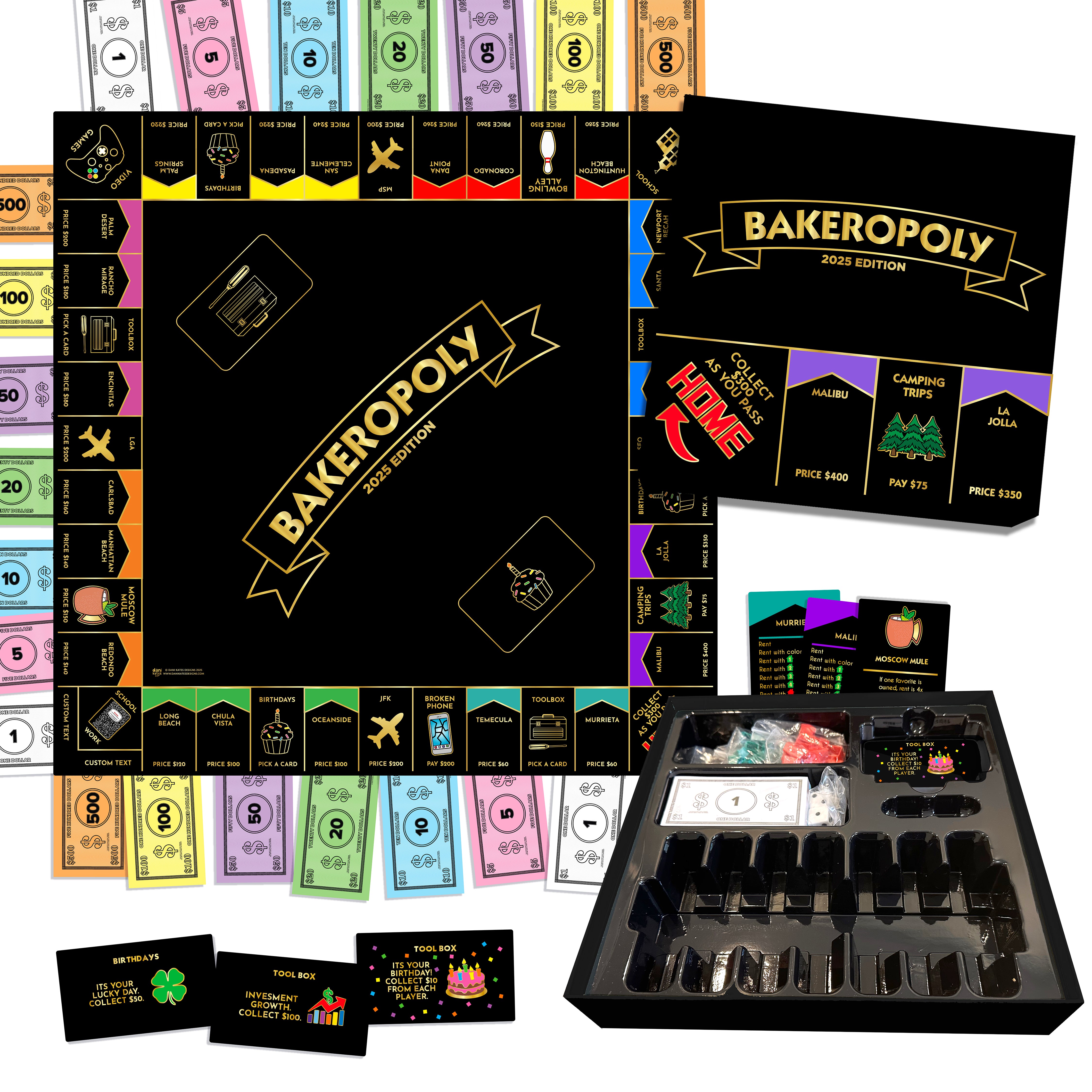 Custom Monopoly Game Black | Make Your Own Board Game – Dani Kates