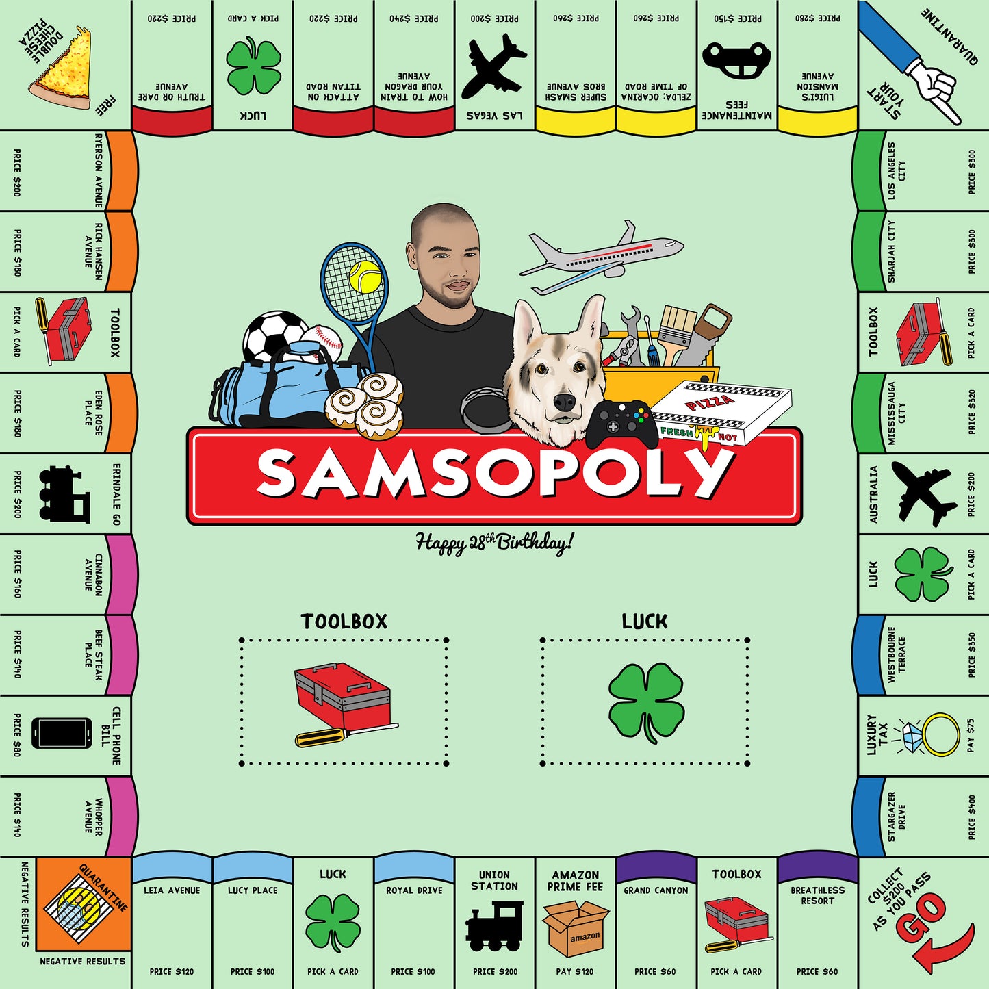 Make your very own board game with Custom Monopoly personalized board games. Customized board games. Personalized gift for the person who has everything. Custom designed corporate gifts. The perfect and unique birthday gift.