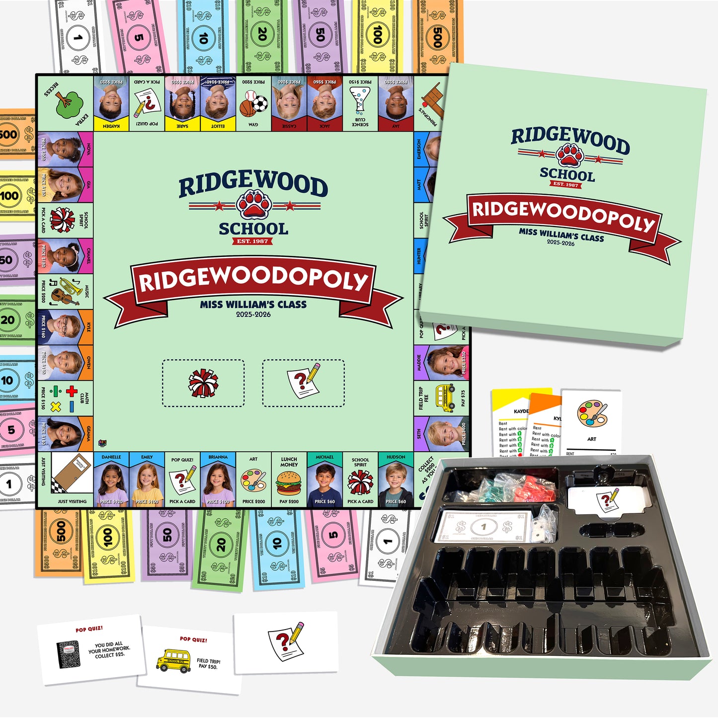 Custom Monopoly School Auction