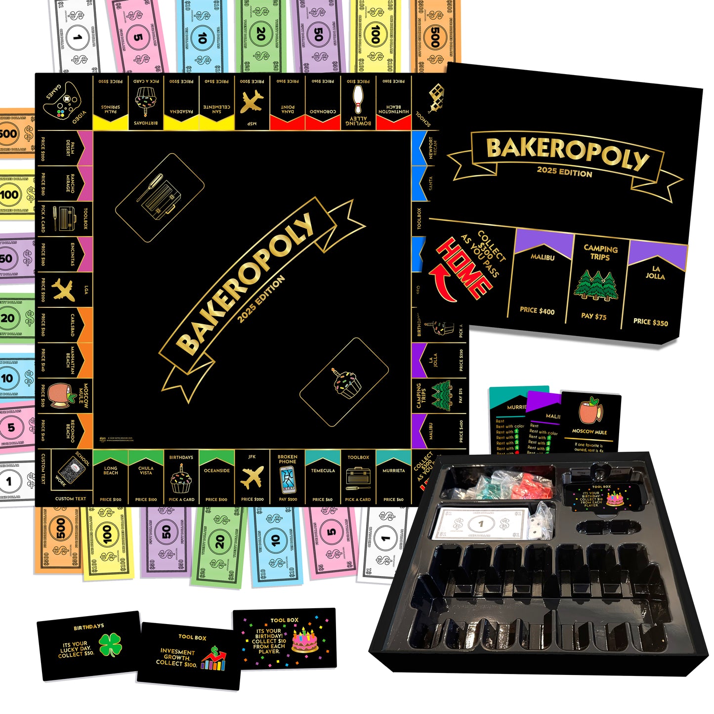 Black & Gold Edition: Customopoly Board Game