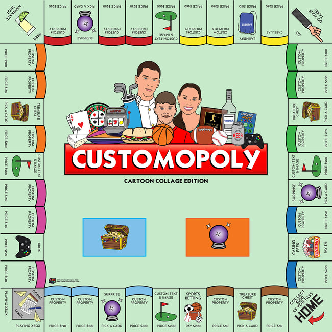 Cartoon Portrait Edition: Customopoly Board Game