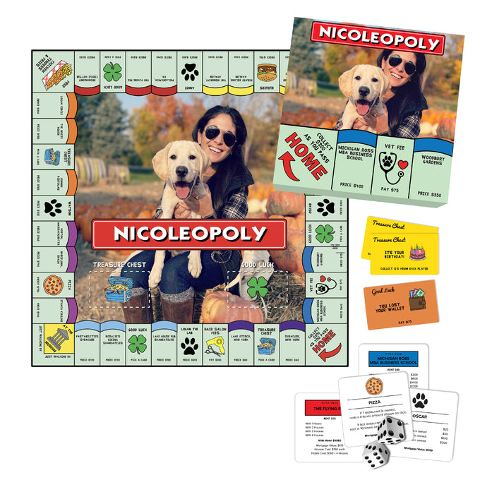 Custom Monopoly Game. Make my own monopoly. Make my own board game with Custom Monopoly personalized board games. Customized board games. Personalized gift for the person who has everything. Custom designed corporate gifts. The perfect and unique birthday gift. 20 x 20. Gifts for her. Gifts for him. Wedding gifts.